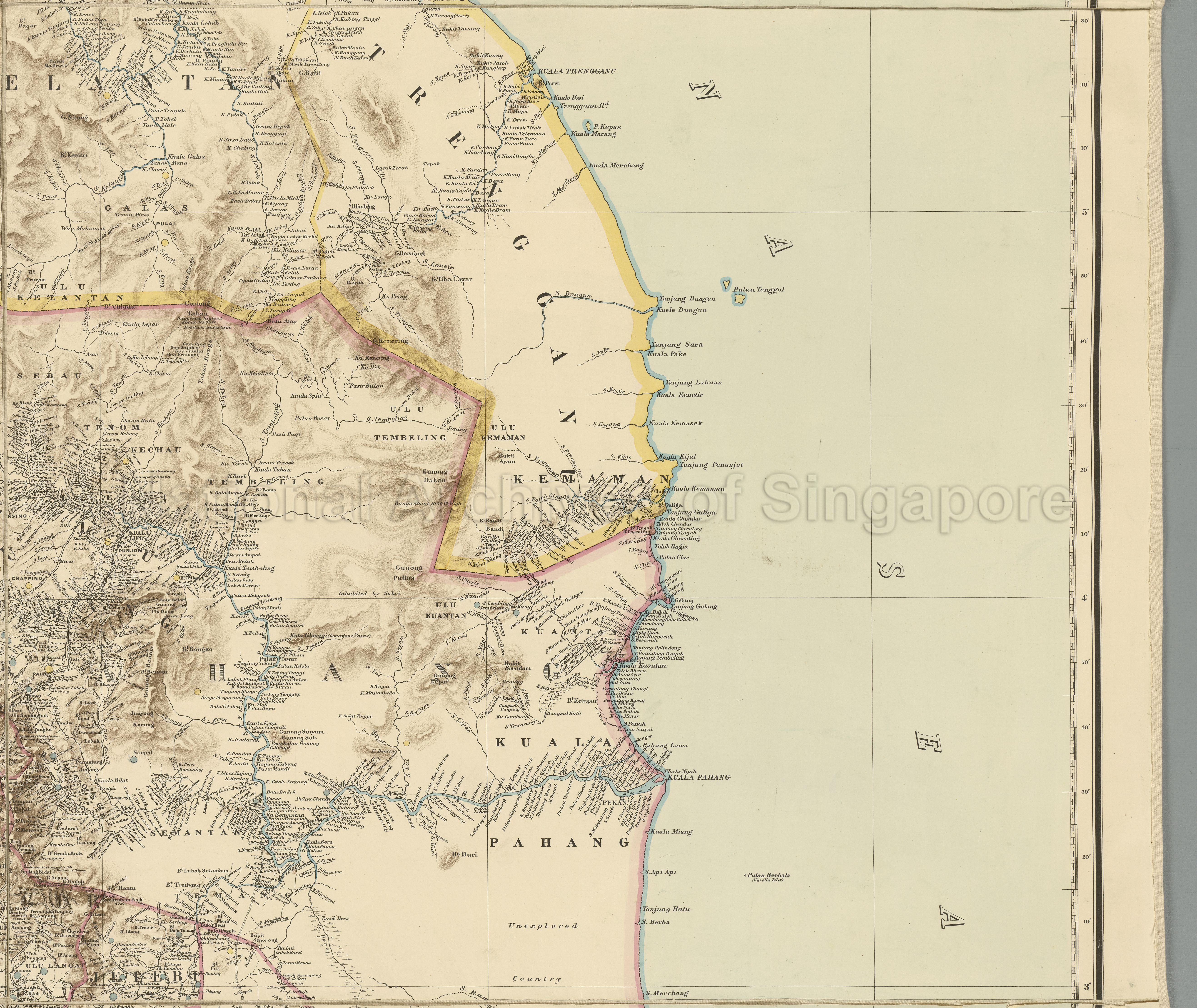A Map of The Malay Peninsula 1898