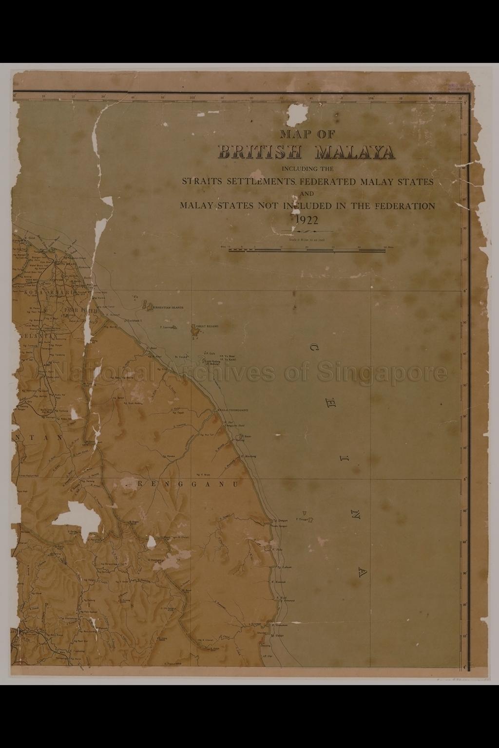 Map Of British Malaya Including the Straits Settlements,  …