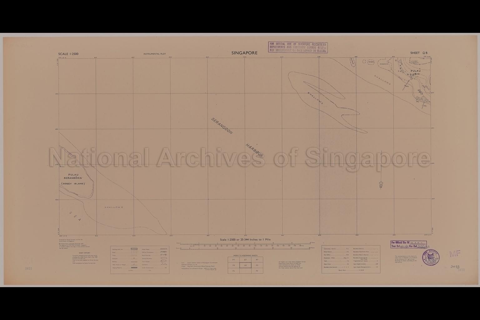 Singapore. Instrumental Plot - Pulau Serangoon (Coney Island …
