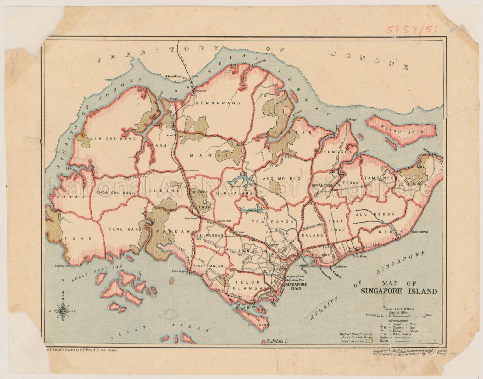 Map Of Singapore Island
