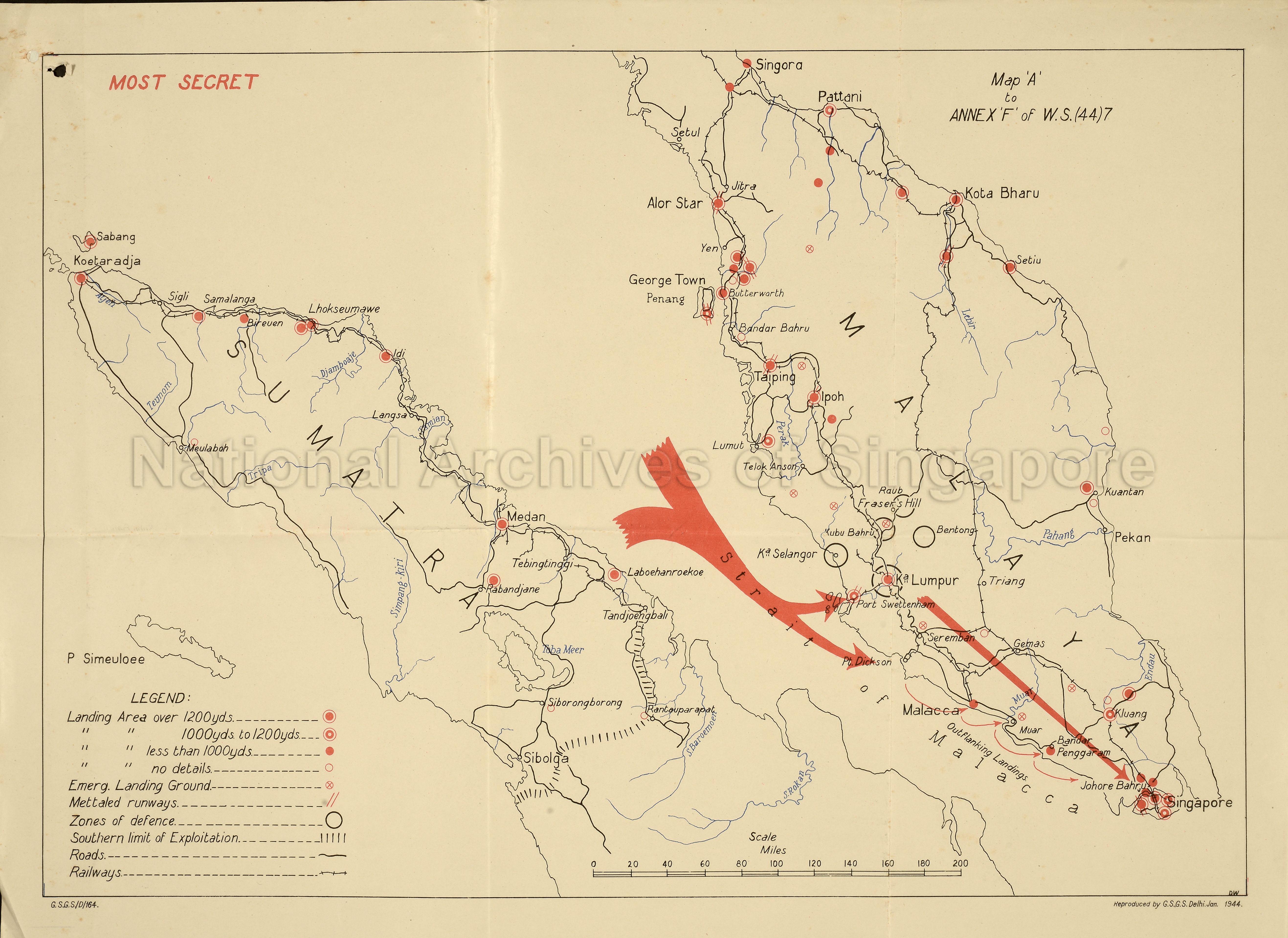 Sumatra, Malaya and Singapore: zones of defence