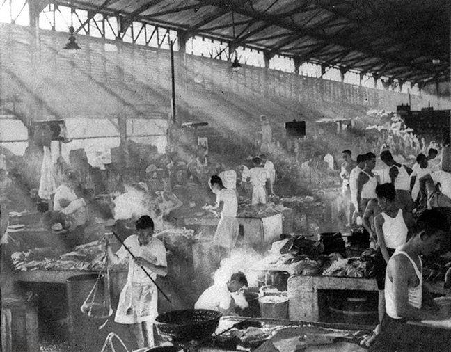 Inside the old Ellenborough Market in 1953. Source: NAS
