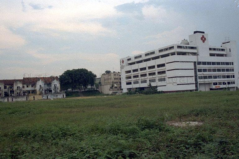 Kampong Sireh in Upper Serangoon Road -- View of Upper Serangoon Shopping Centre (right) and surrounding area