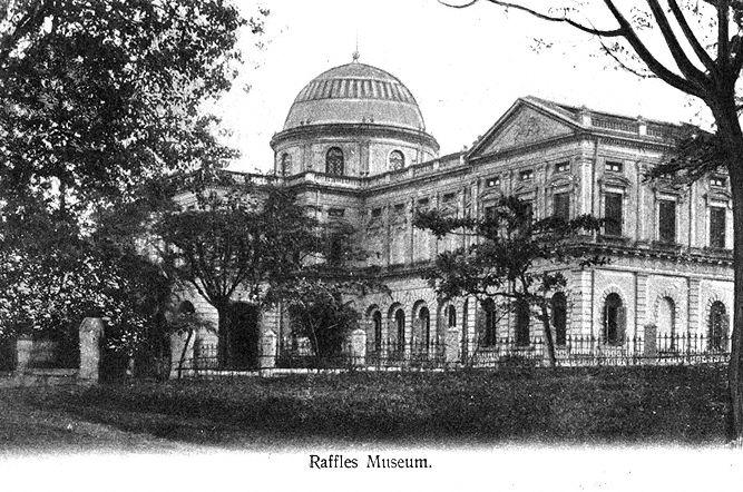 Raffles Library and Museum (now the National Museum of Singapore) at Stamford Road, Singapore