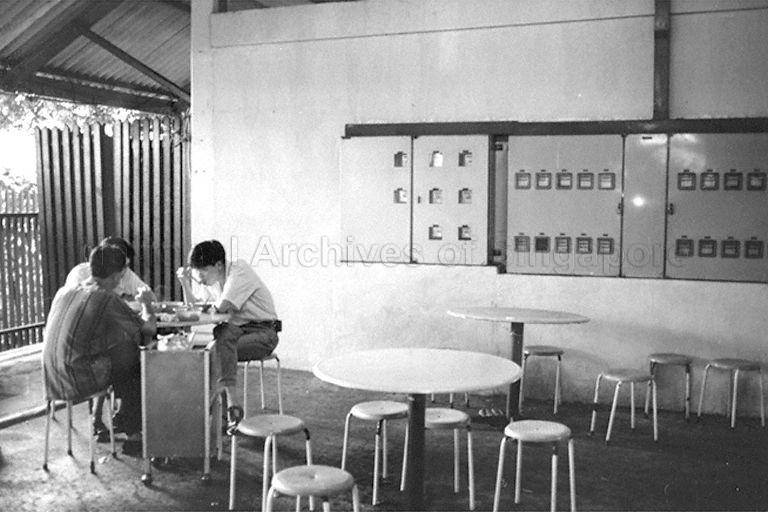 Within the hawker centre in 1992. Source: NAS