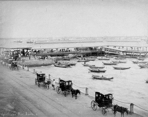 The old Johnston's Pier in the late 1800s. Source: 