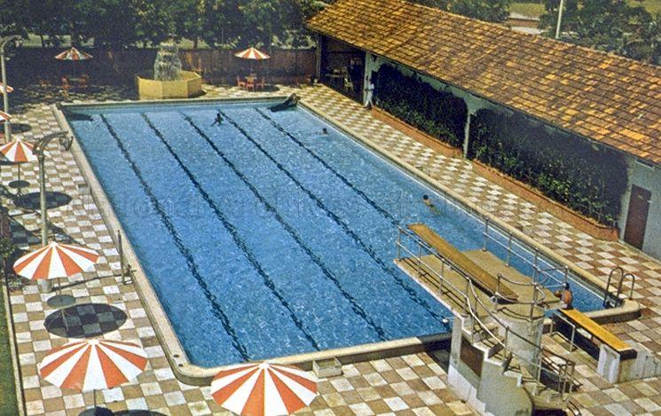 Swimming pool at Connell House, also popularly known as the Mariner's Club, located at 1 Anson Road, Singapore
