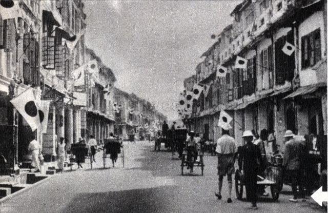 Street in Singapore during Japanese Occupation