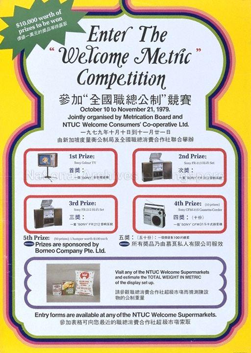 Enter the 'Welcome Metric' competition  : October 10 to November 21, 1979.