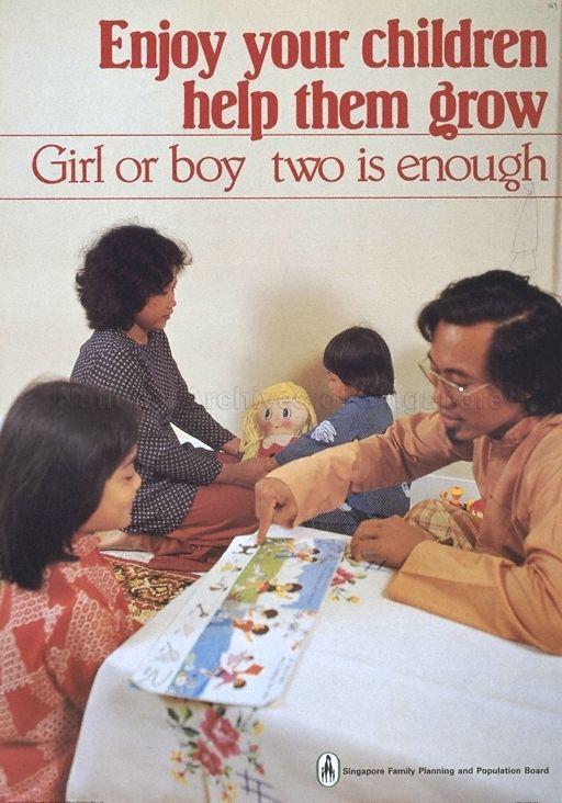 Enjoy your children, help them grow  : girl or boy, two is enough.