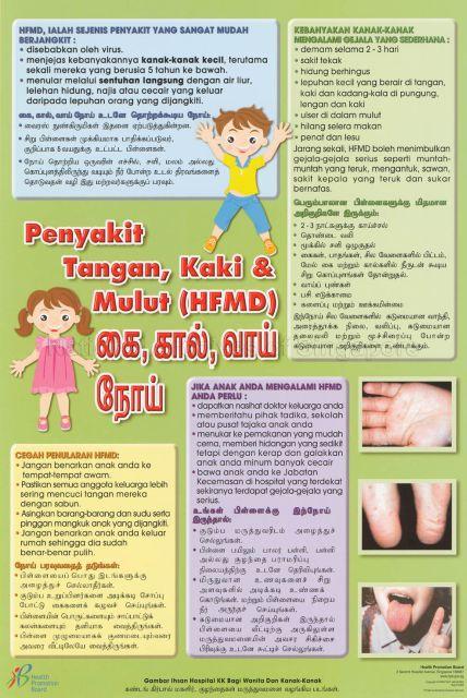 Penyakit Tangan, Kaki & Mulut (HFMD) (With Tamil text).