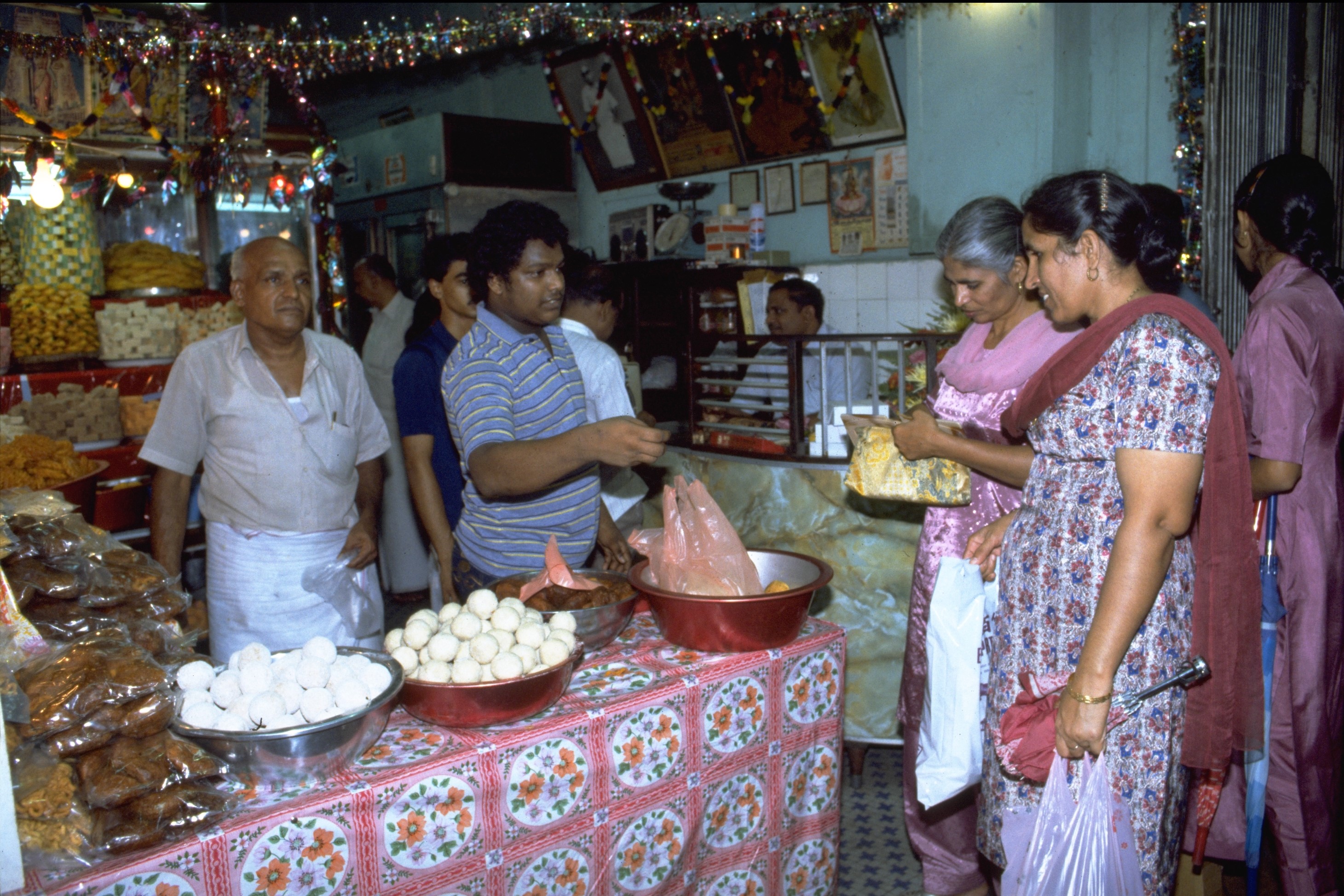 Ladies buying food at Serangoon Road in run-up to Deepavali