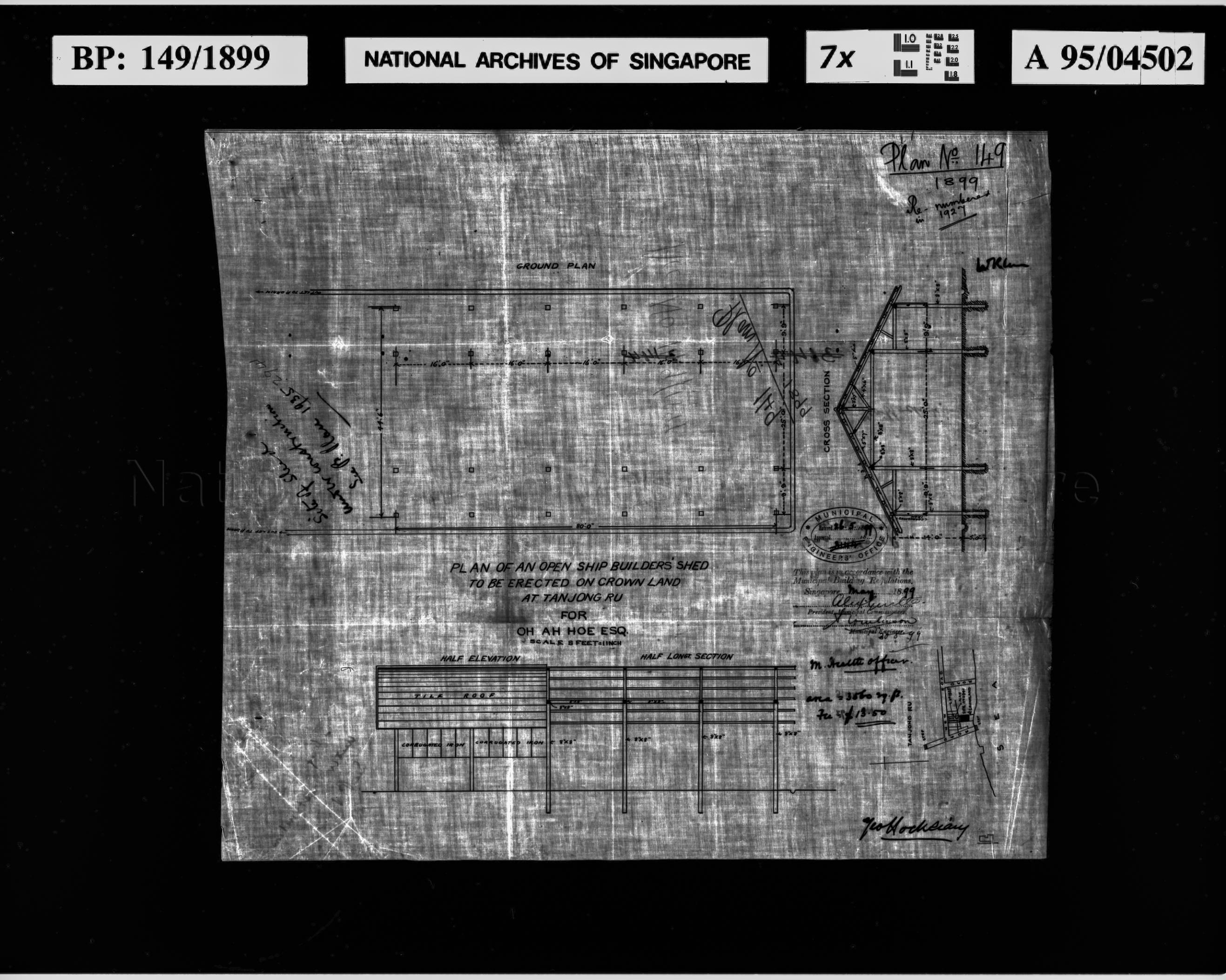 PLAN OF AN OPEN SHIP BUILDER'S SHED