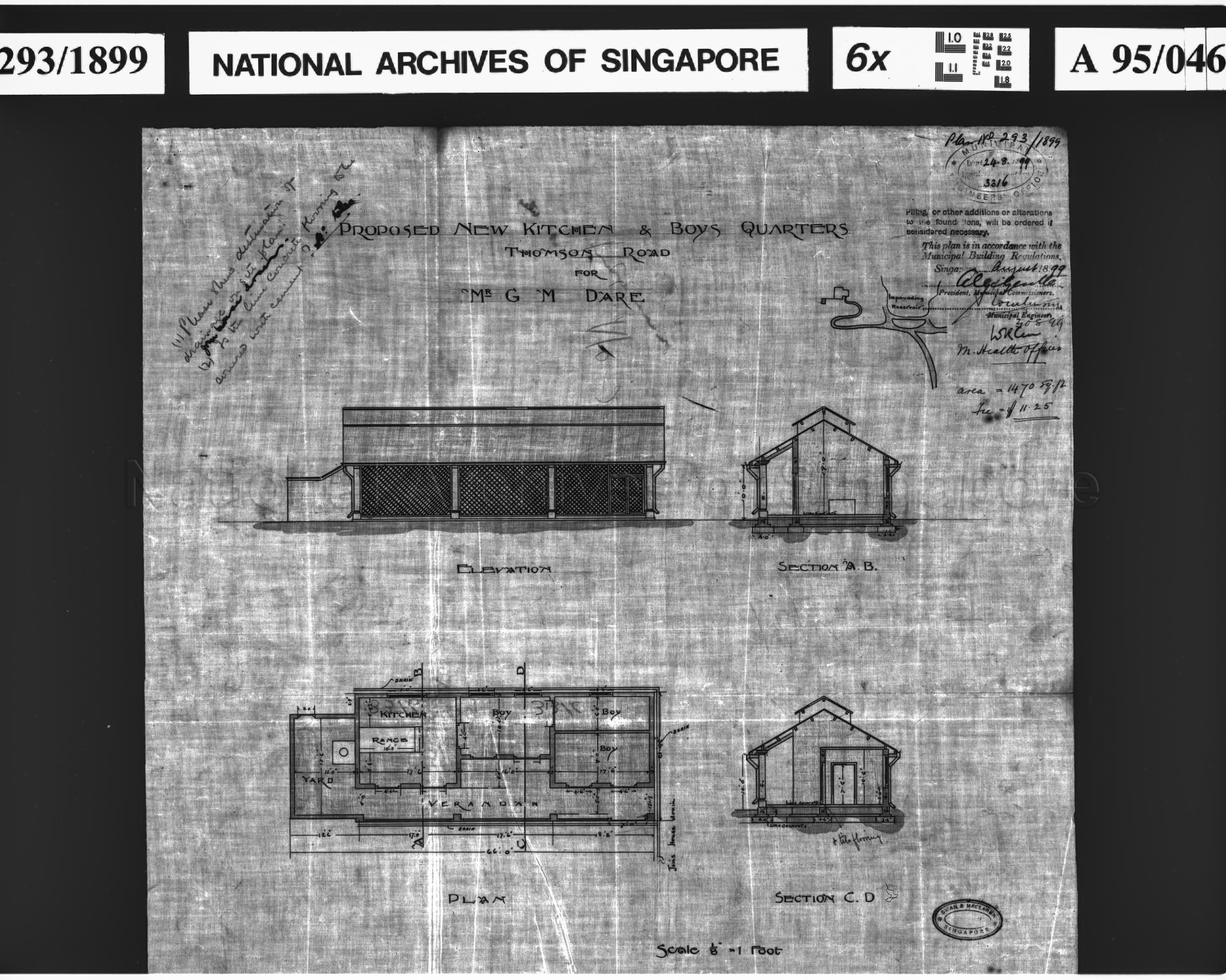 PROPOSED NEW KITCHEN AND BOYS QUARTERS