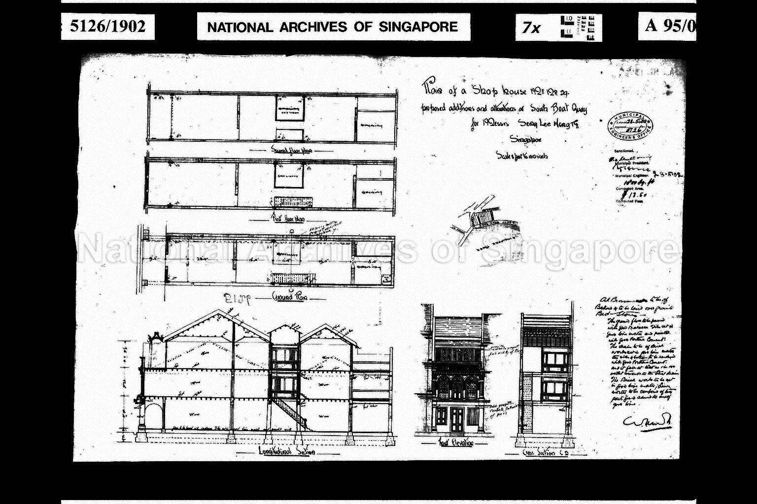 Image showcasing ADDITIONS AND ALTERATIONS TO SHOP HOUSE - PLANS, ELEVATION