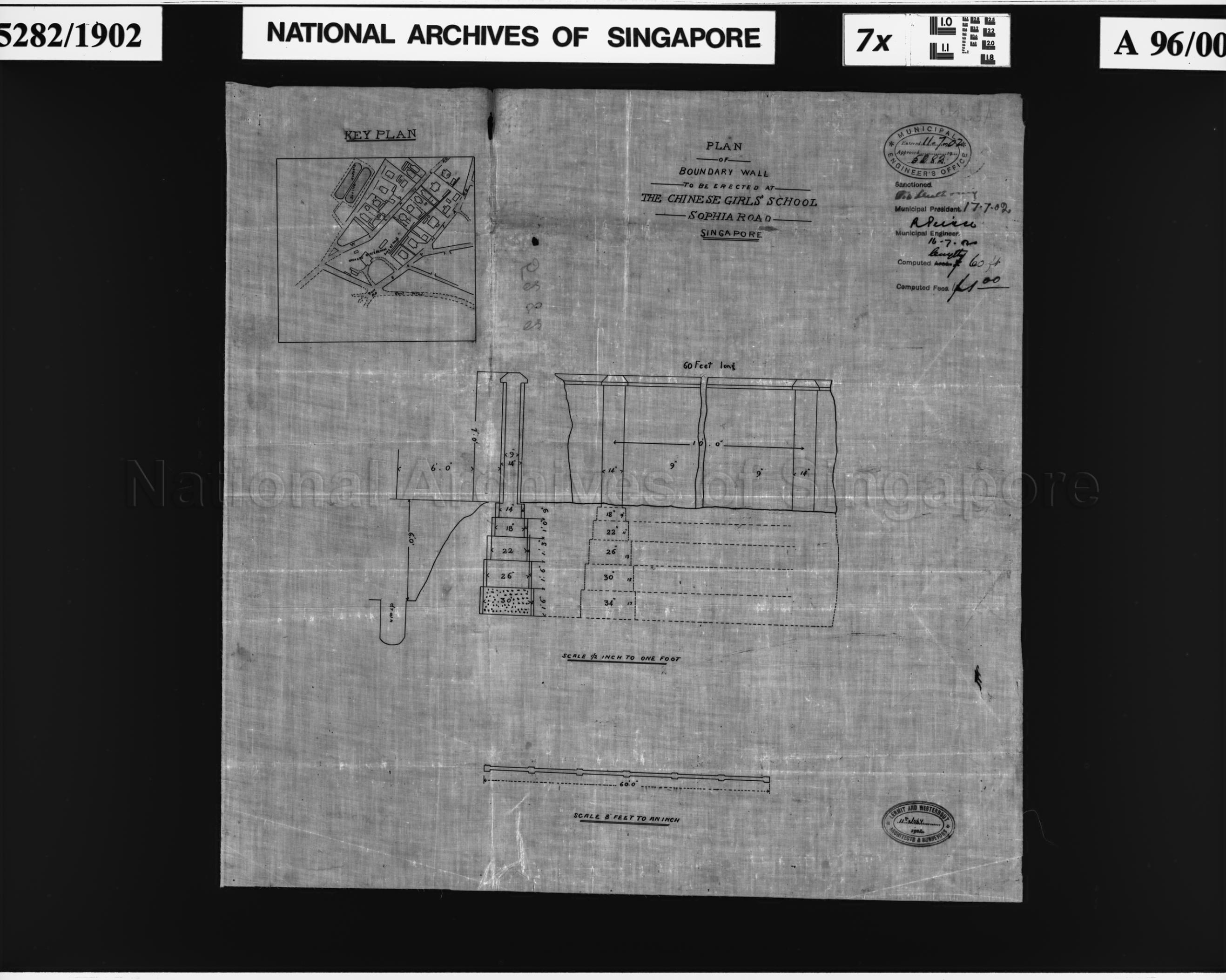 CHINESE GIRLS' SCHOOL - BOUNDARY WALL - SITE PLAN