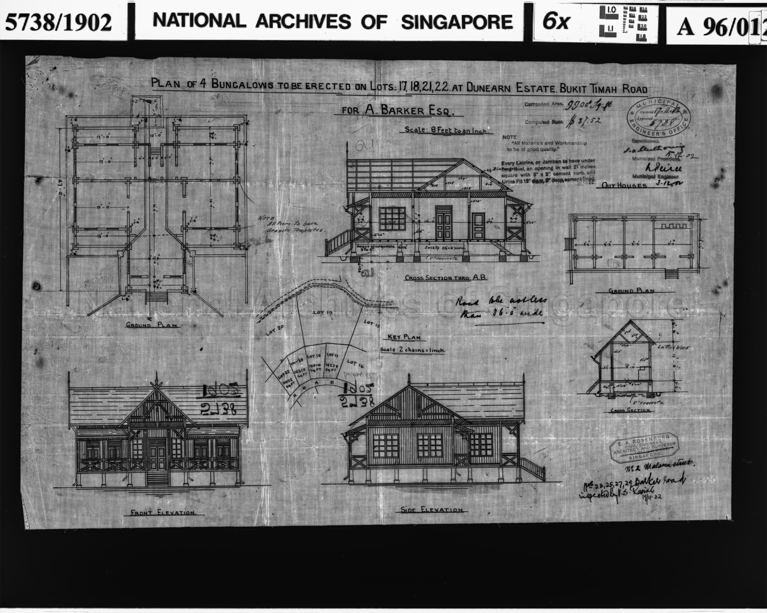4 BUNGALOWS ON LOTS 17, 18, 21 AND 22 DUNEARN ESTATE