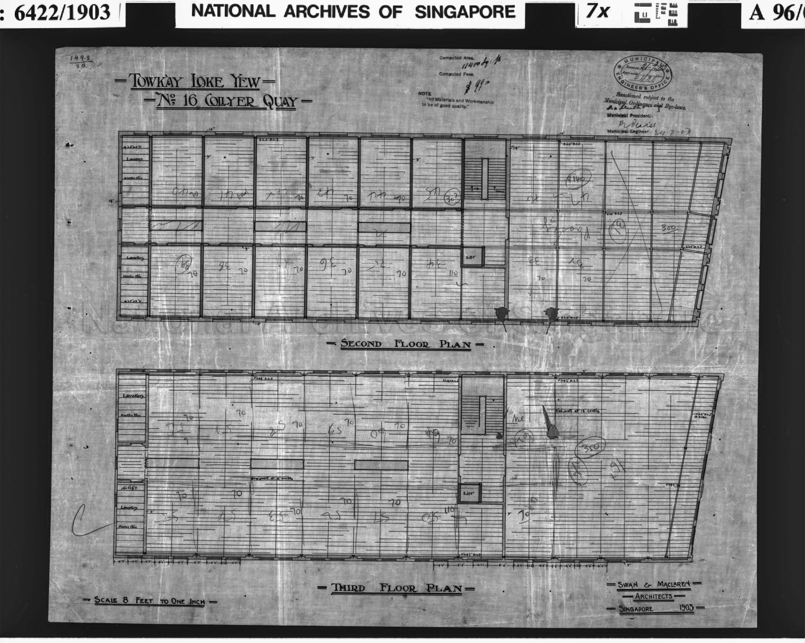 BUILDING AT 16 COLLYER QUAY (SECOND AND THIRD FLOOR PLAN)