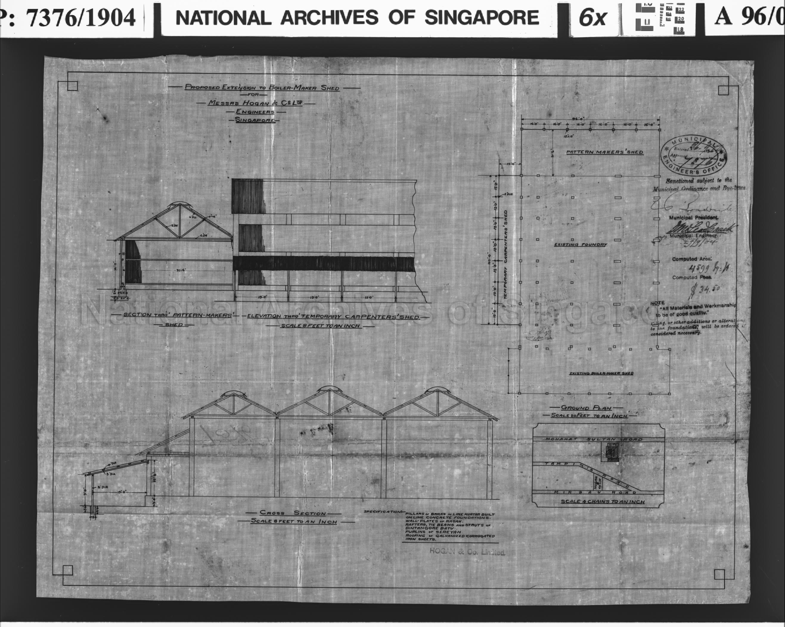 EXTENSION TO BOILER-MAKER SHED
