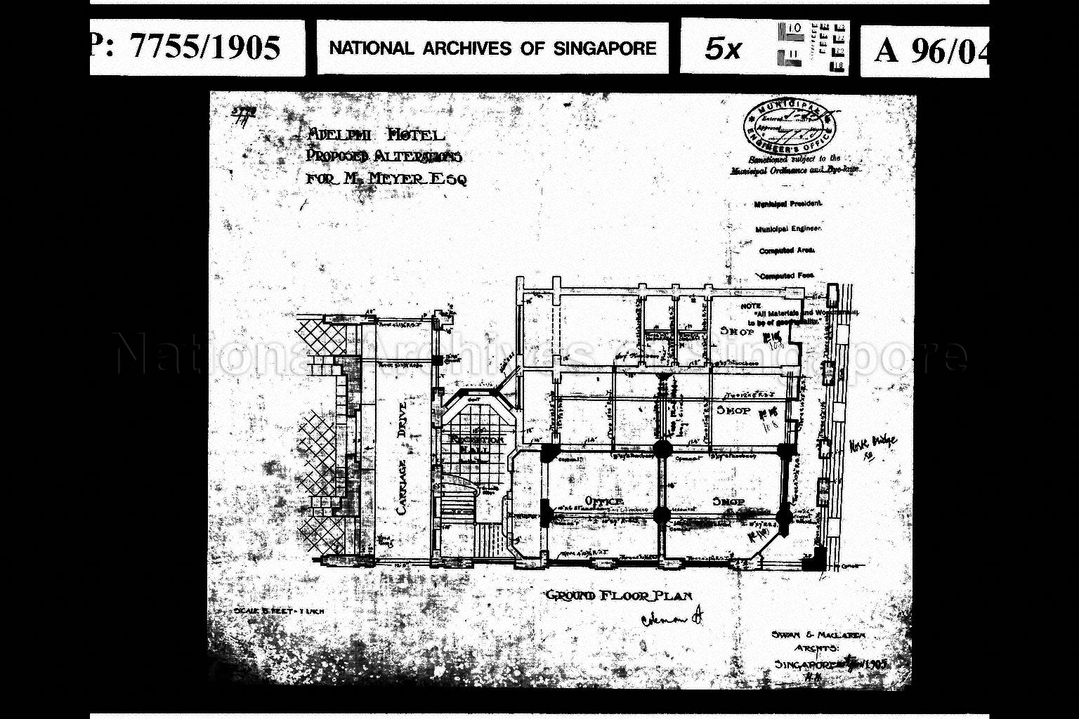 ALTERATIONS TO ADELPHI HOTEL (GROUND FLOOR PLAN)
