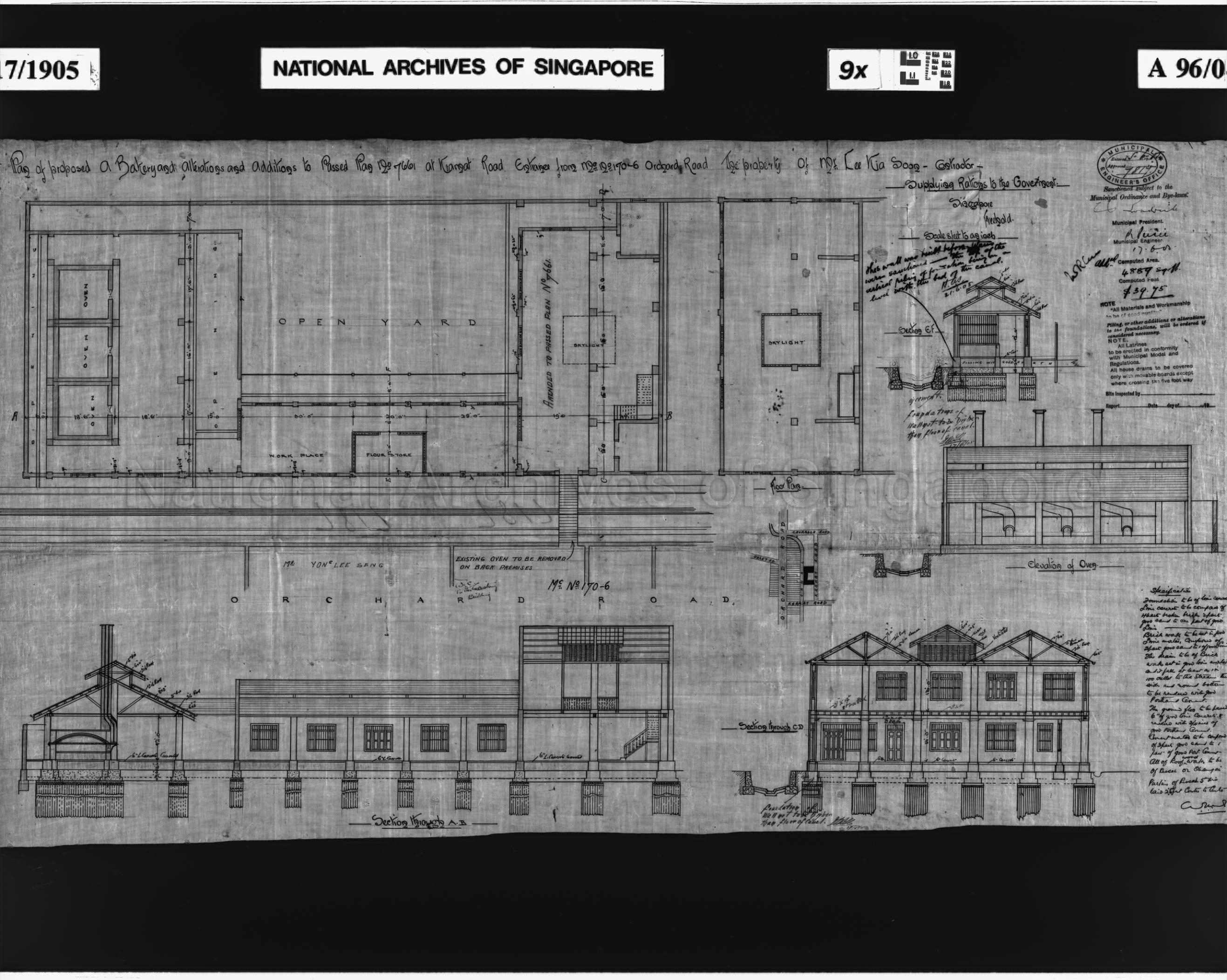 ALTERATIONS AND ADDITIONS OF BAKERY TO PASSED PLAN NO. 7661