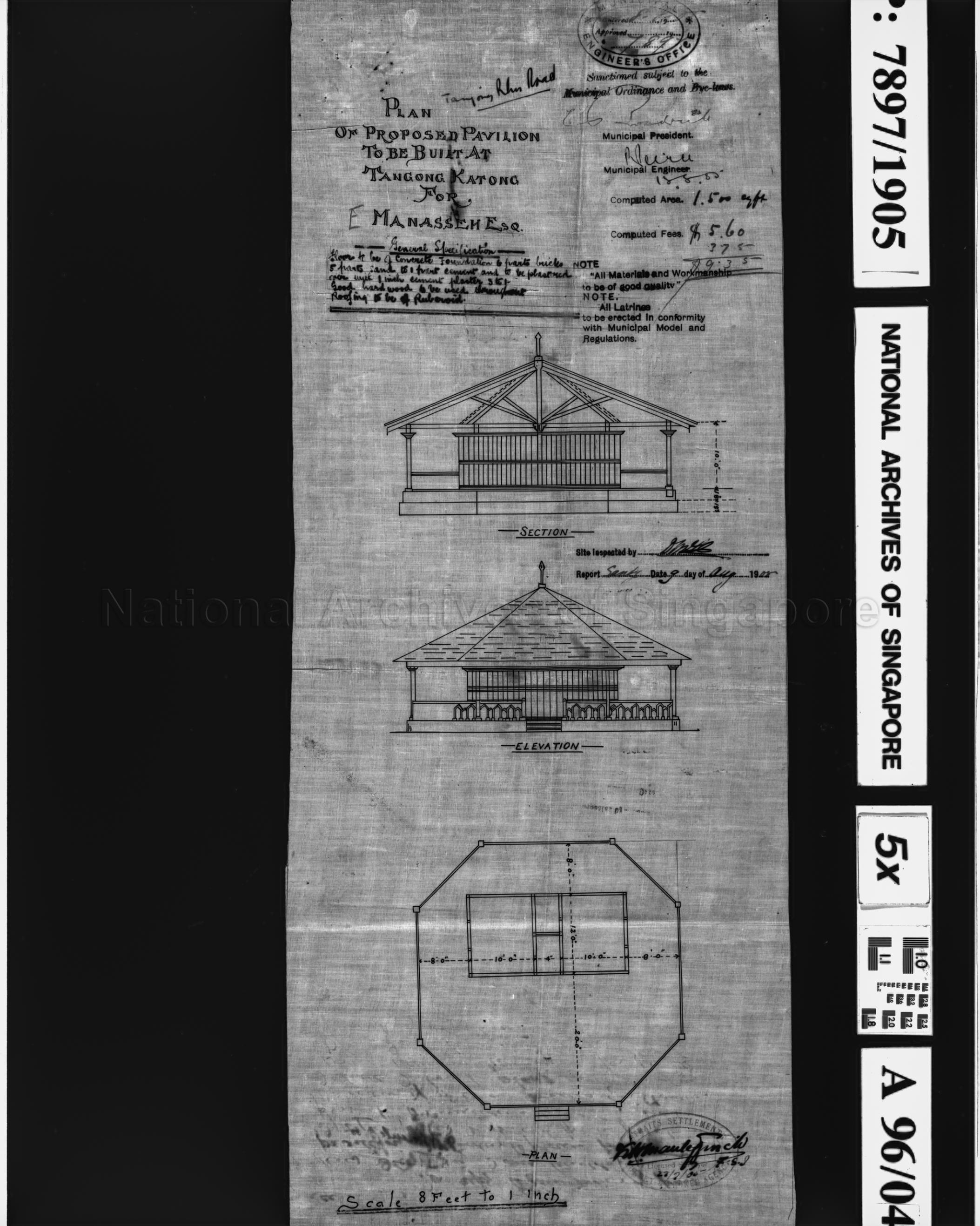祈り / BU-ZONE 2022 12.d PAVILION (PLAN, ELEVATION AND SECTION)