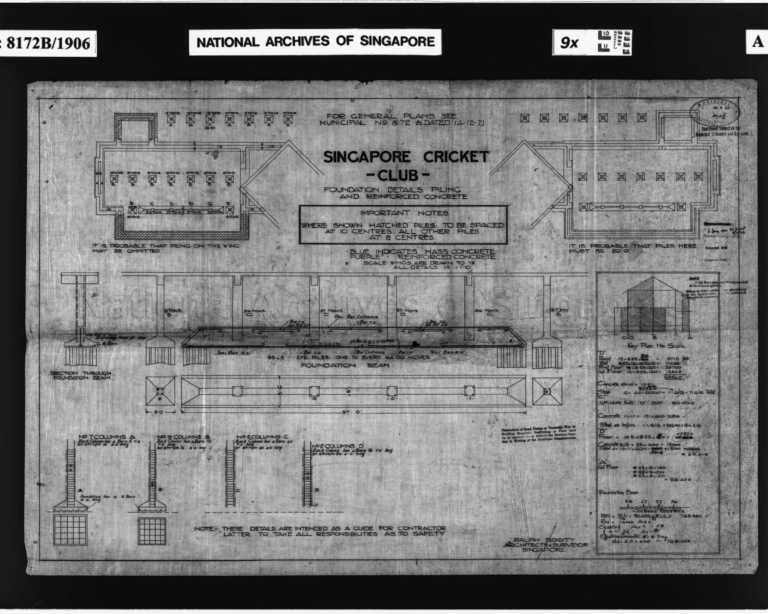 SINGAPORE CRICKET CLUB - DETAILS OF FOUNDATION, PILING AND  …