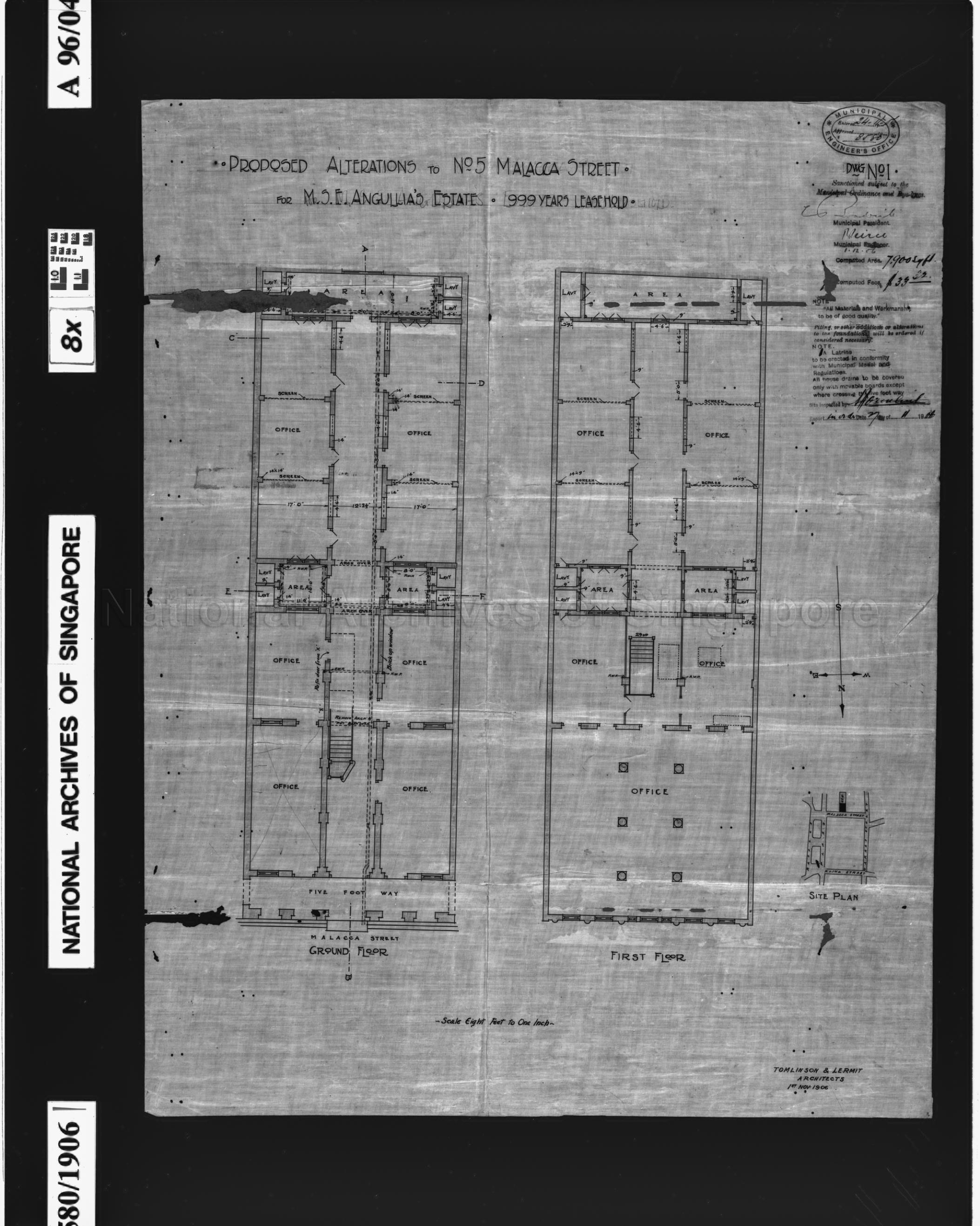 ALTERATIONS TO 5 MALACCA STREET (DRAWING NO.1)