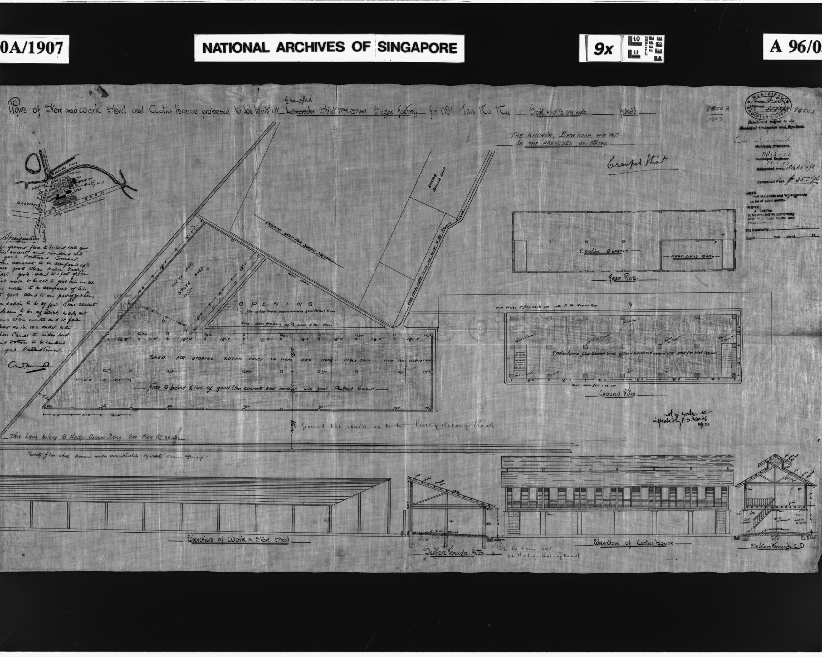 STORE AND WORK SHED AND COOLIES HOUSE AT SUGAR FACTORY