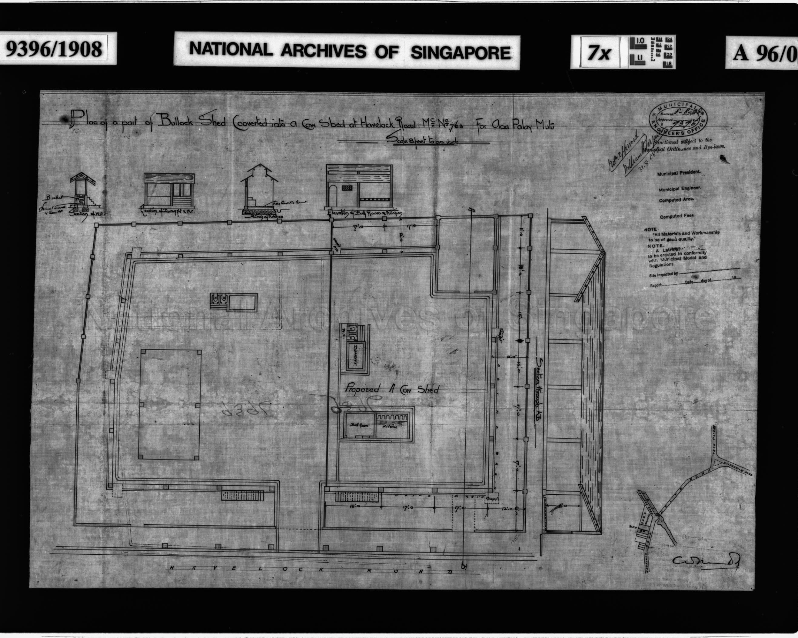 PART OF BULLOCK SHED CONVERTED TO COW SHED