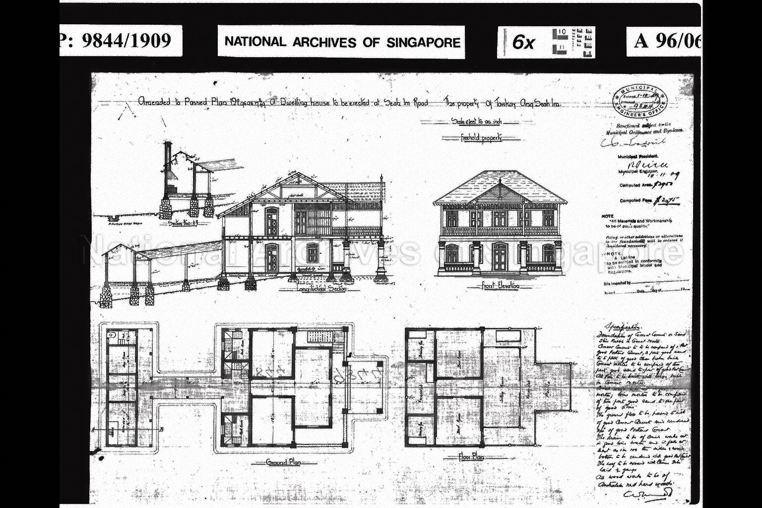 AMENDMENT TO DWELLING HOUSE, PASSED PLAN NO 9808