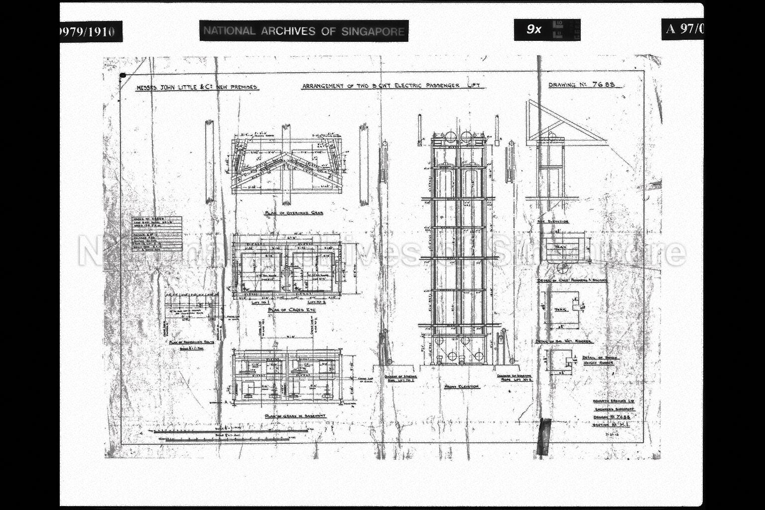 JOHN LITTLE & CO ARRANGEMENT OF TWO 9 CWT ELECTRIC
