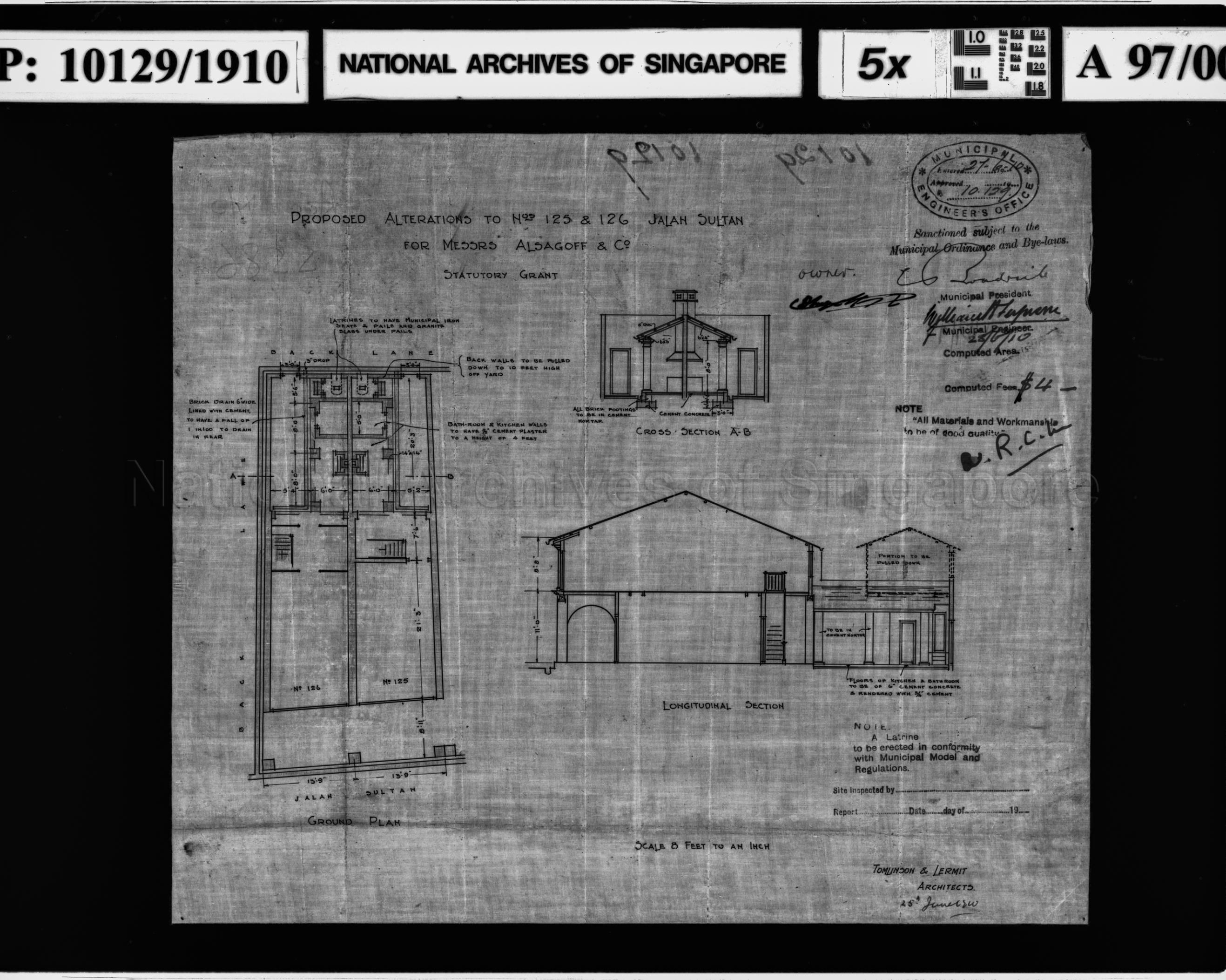 ALTERATIONS TO 125 AND 126 JALAN SULTAN
