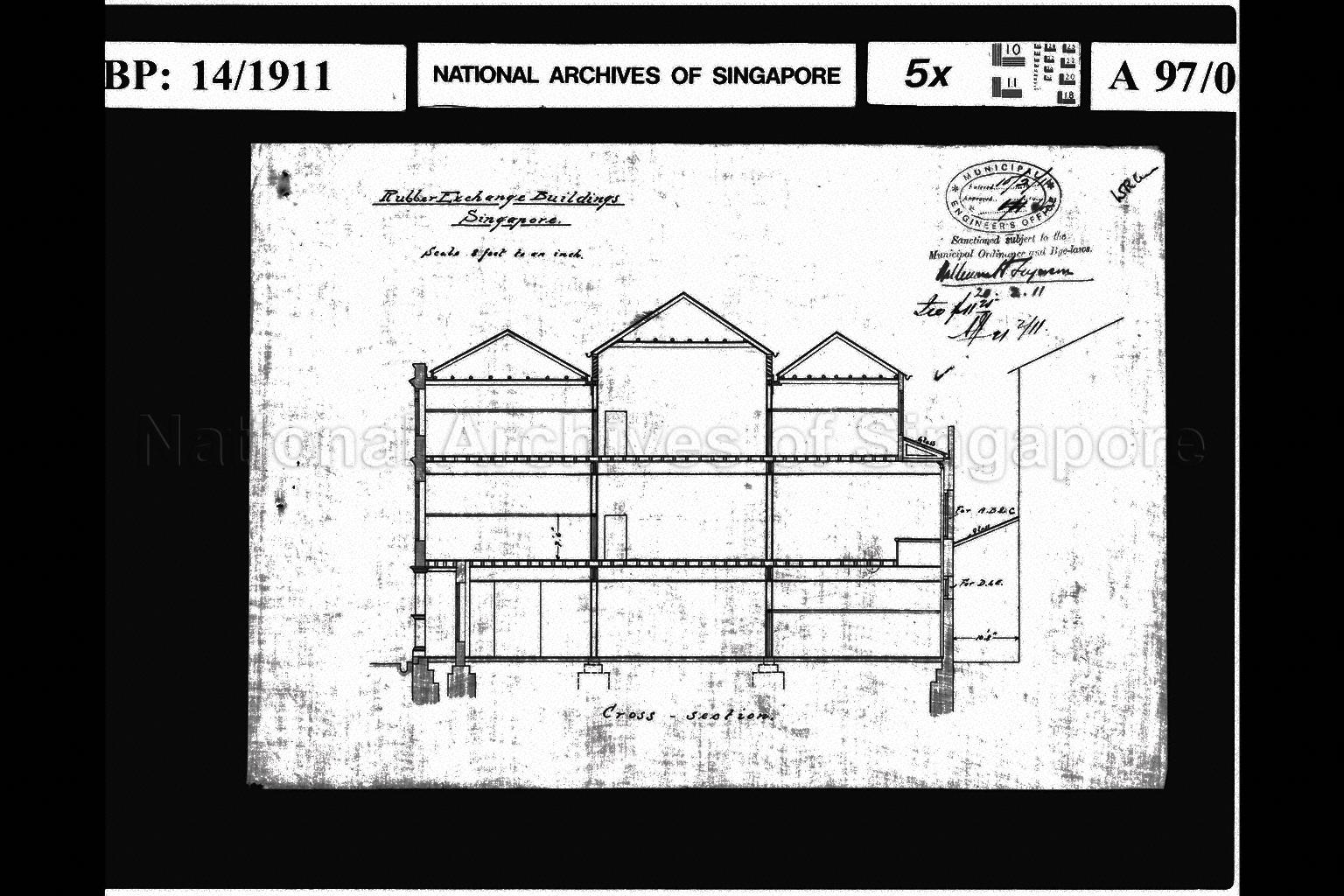 RUBBER EXCHANGE BUILDING - CROSS-SECTION