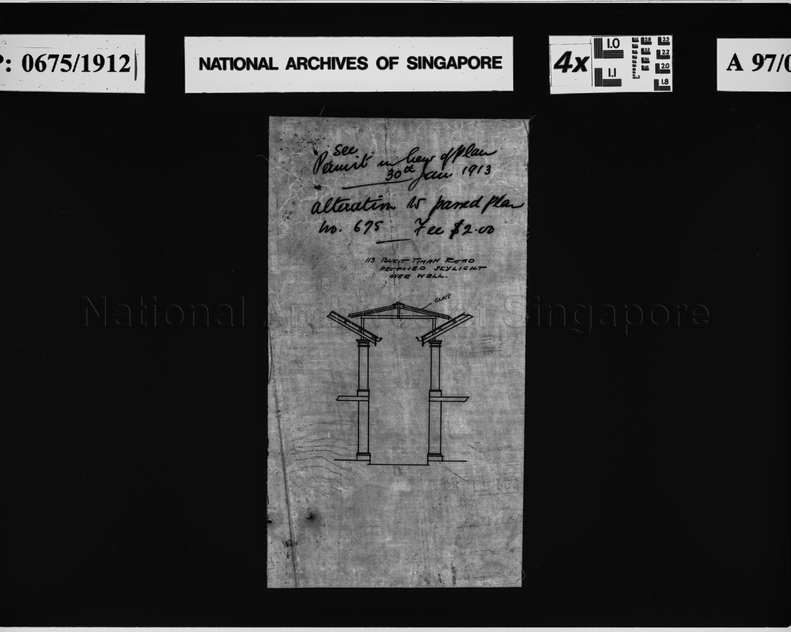 113 BUKIT TIMAH ROAD (PROPOSED SKYLIGHT OVER WELL)