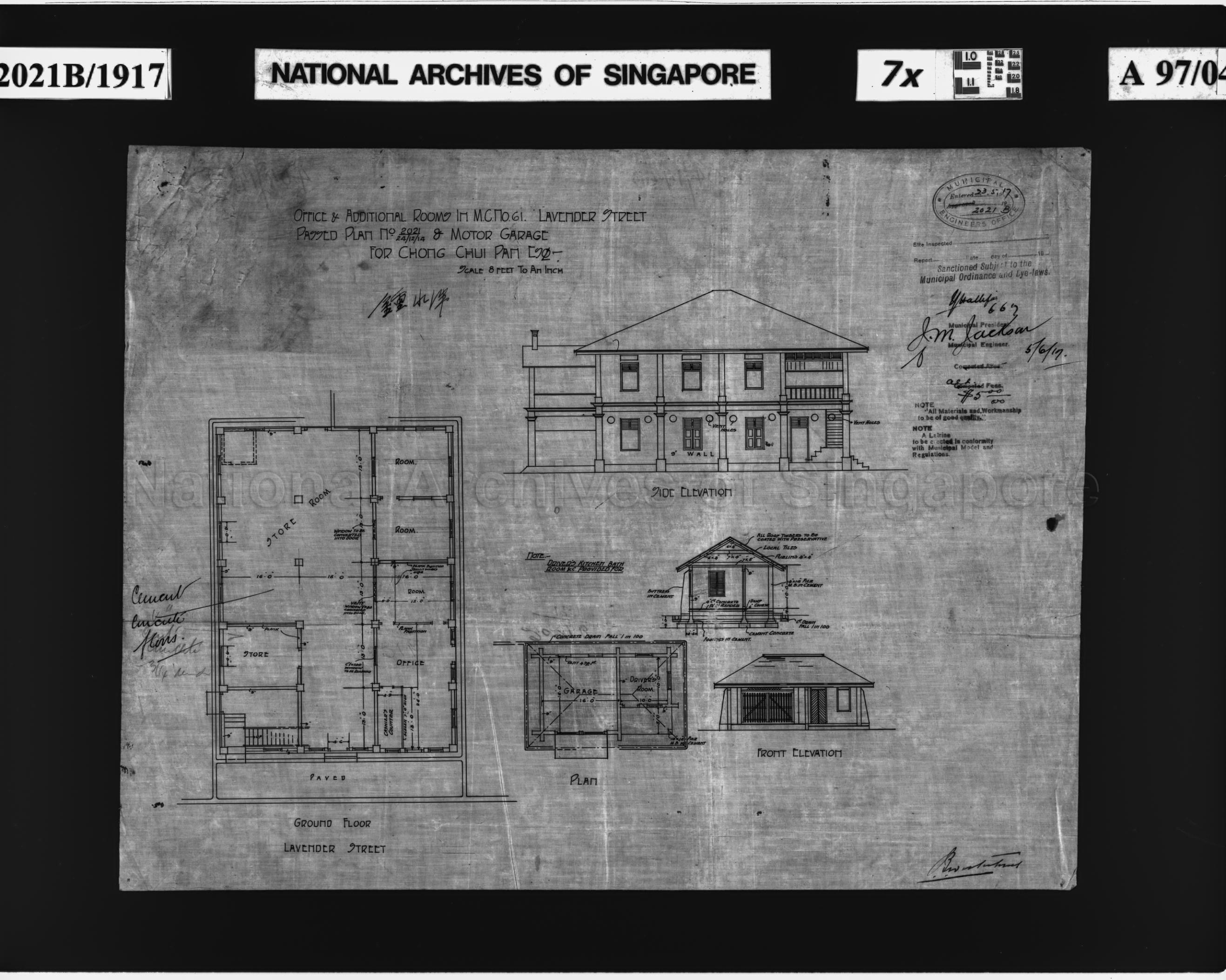 OFFICE, ADDITIONAL ROOM AND MOTOR GARAGE TO PASSED PLAN NO  …