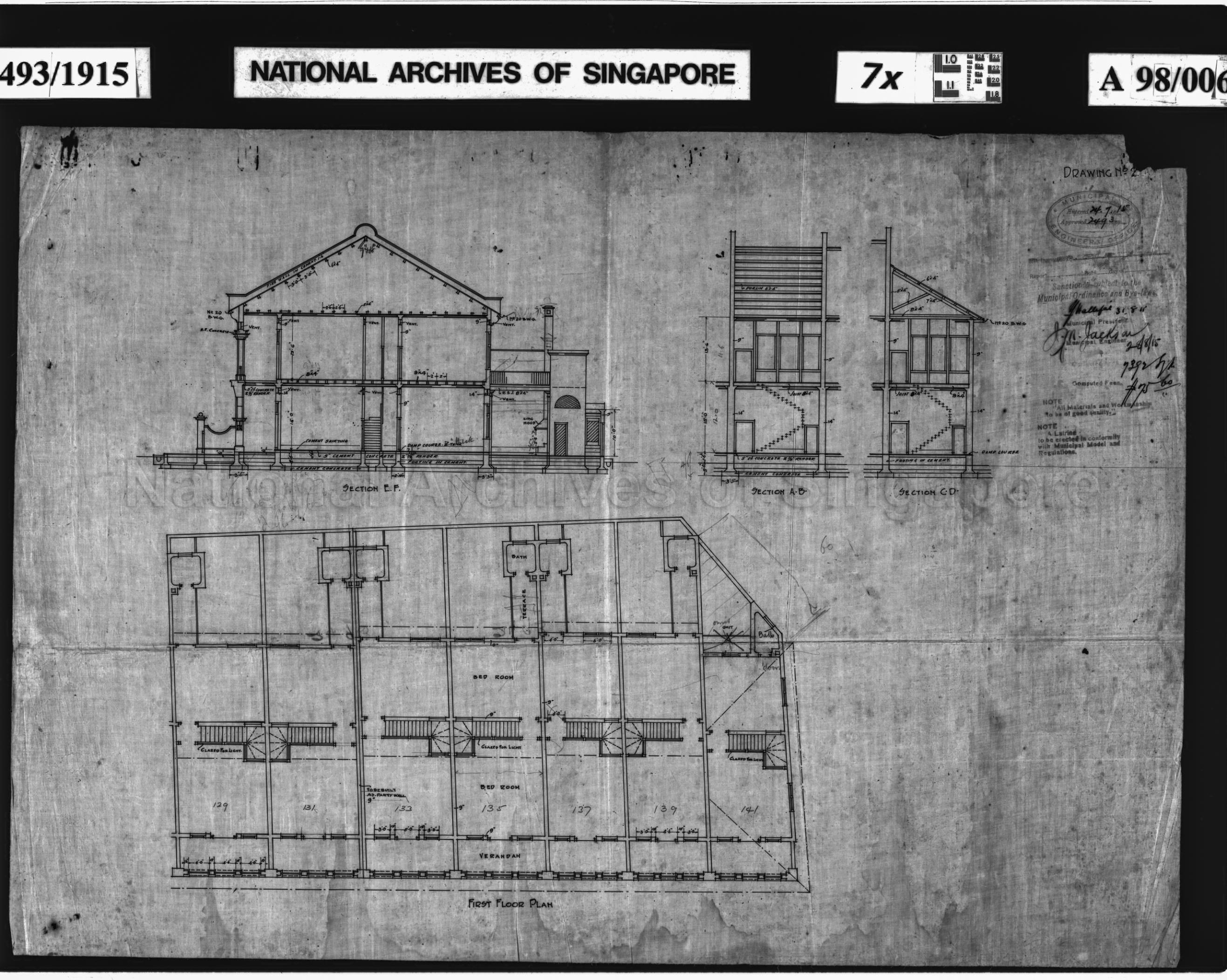 SEVEN TERRACE HOUSES (DRAWING NO. 2)