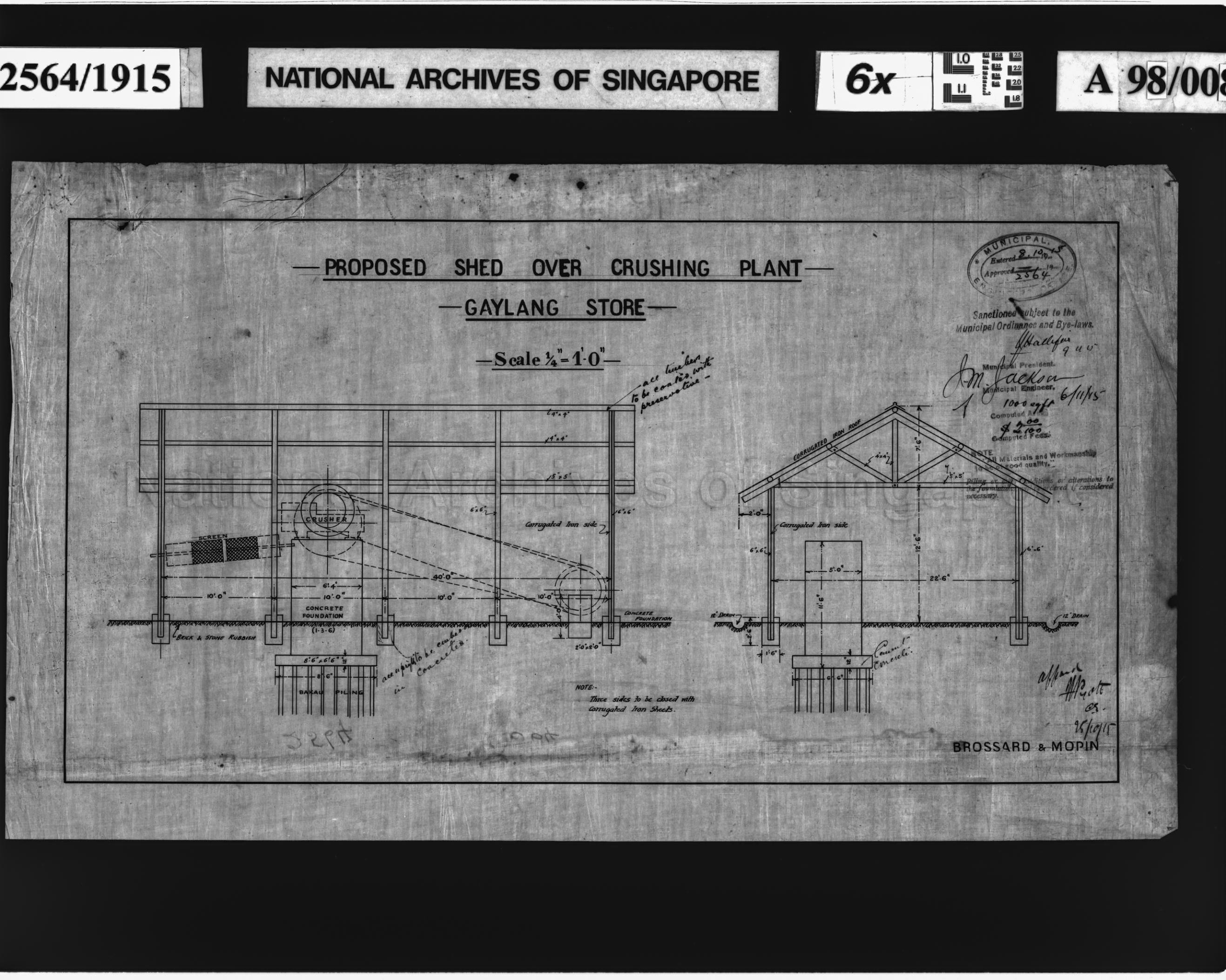SHED OVER CRUSHING PLANT, GEYLANG STORE