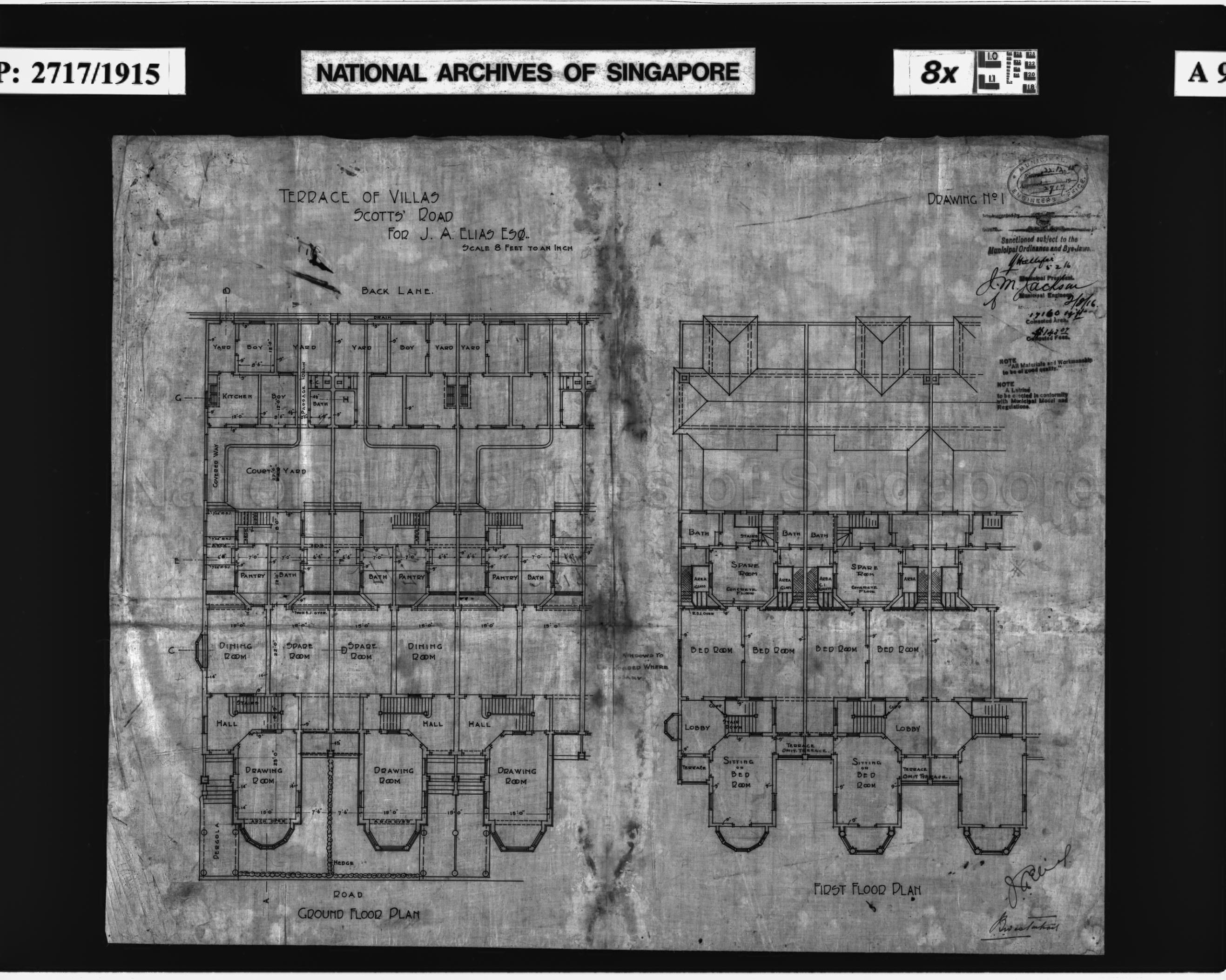 TERRACE OF VILLAS (DRAWING NO 1)