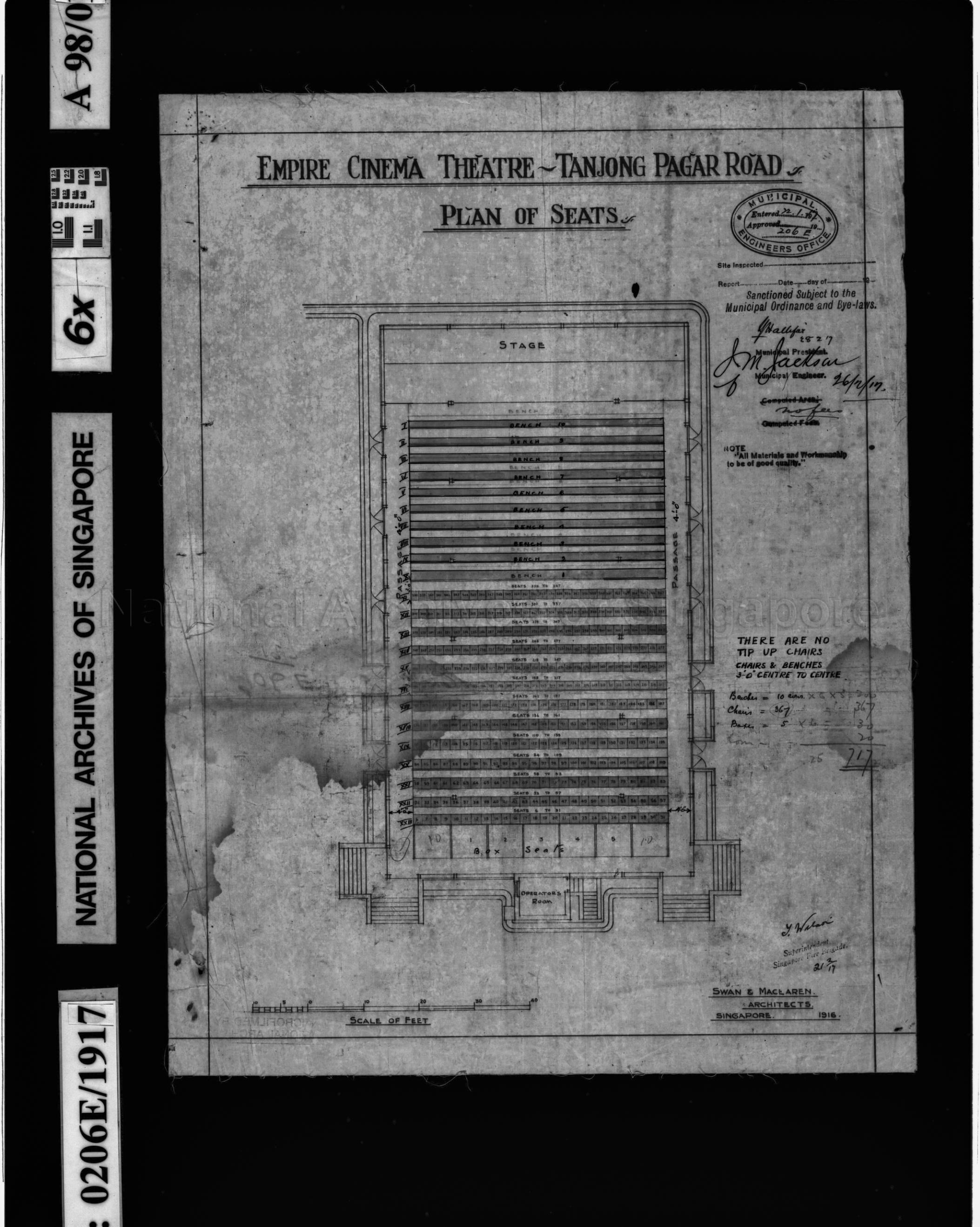 SEATS FOR EMPIRE CINEMA THEATRE