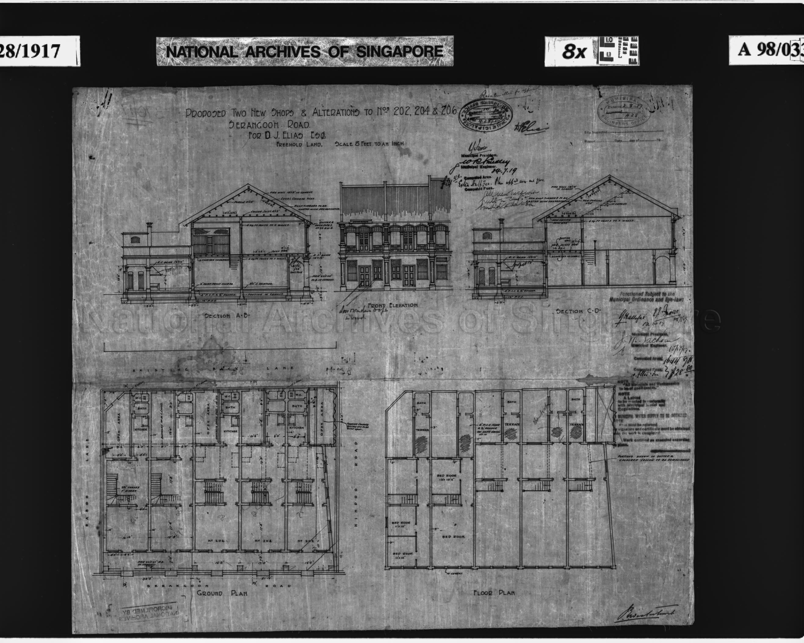 2 NEW SHOPS AND ALTERATIONS TO 202, 204 AND 206 SERANGOON  …