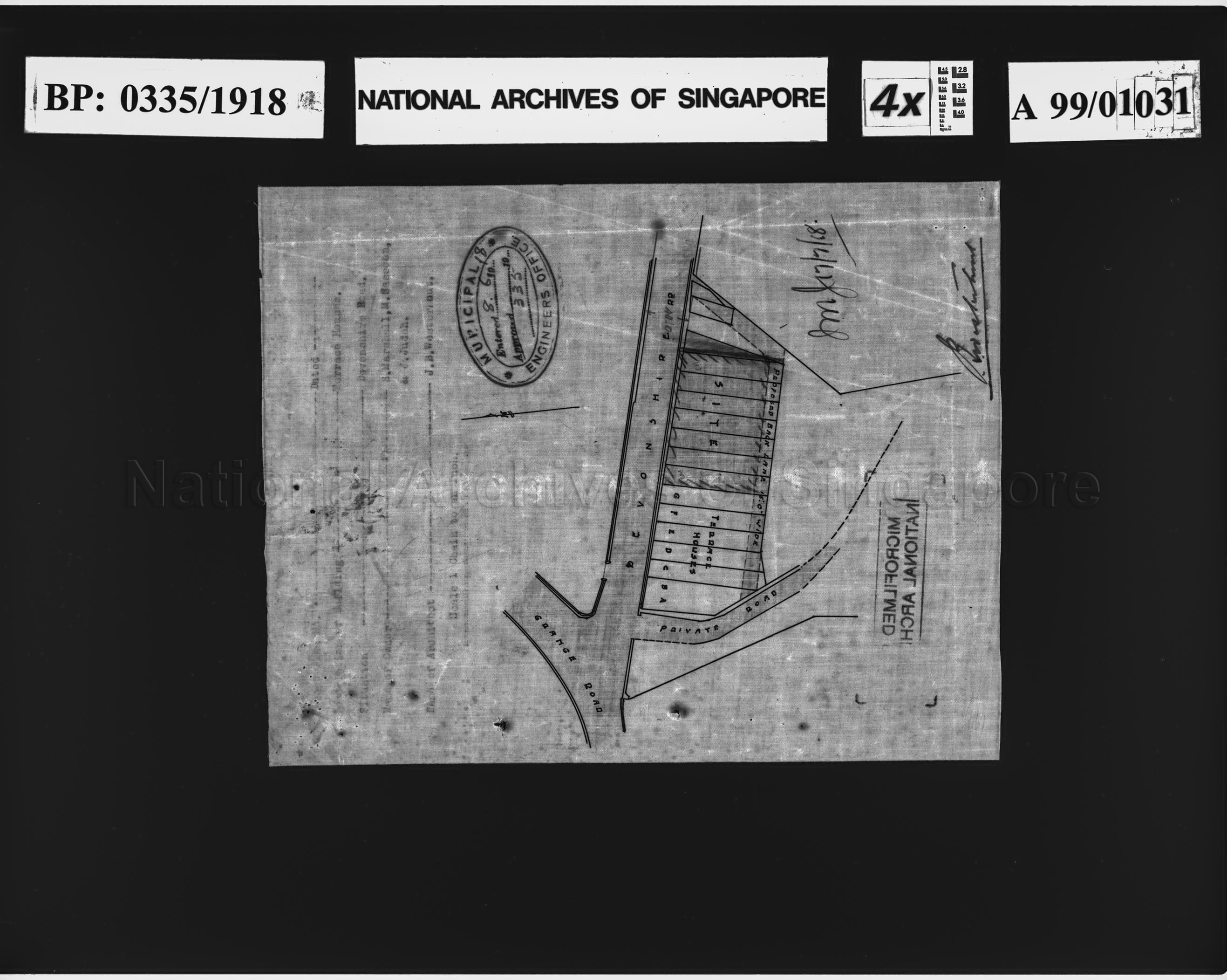 7 TERRACE HOUSES - SITE PLAN