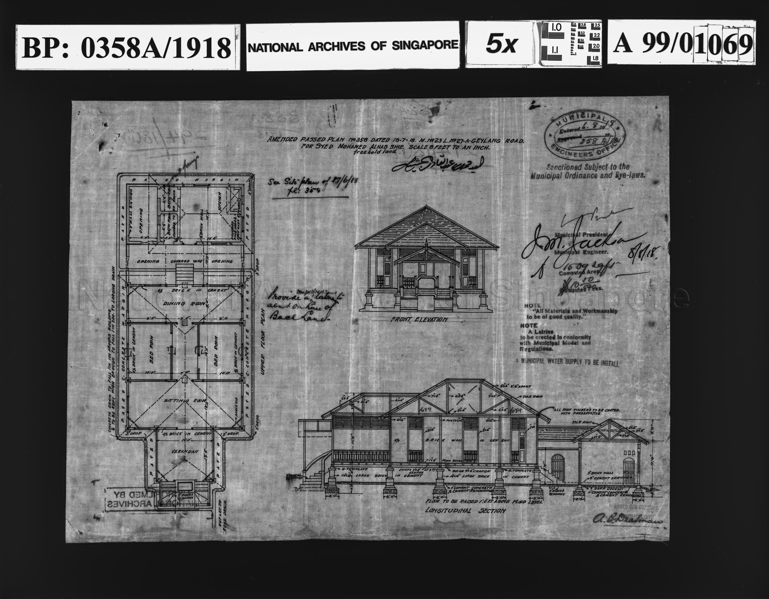 AMENDMENT TO BUILDING, PASSED PLAN NO 358