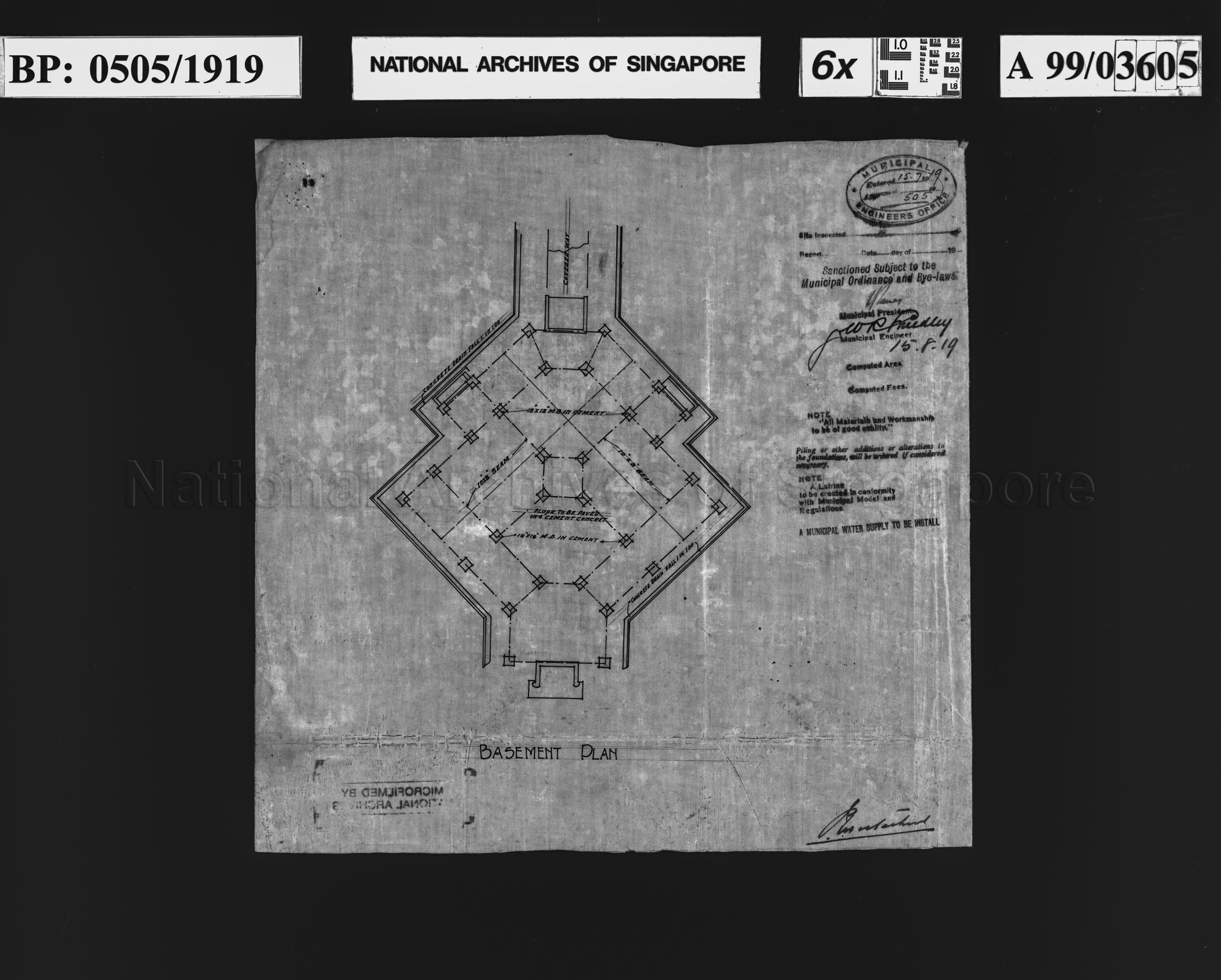2 BUNGALOWS (BASEMENT PLAN)