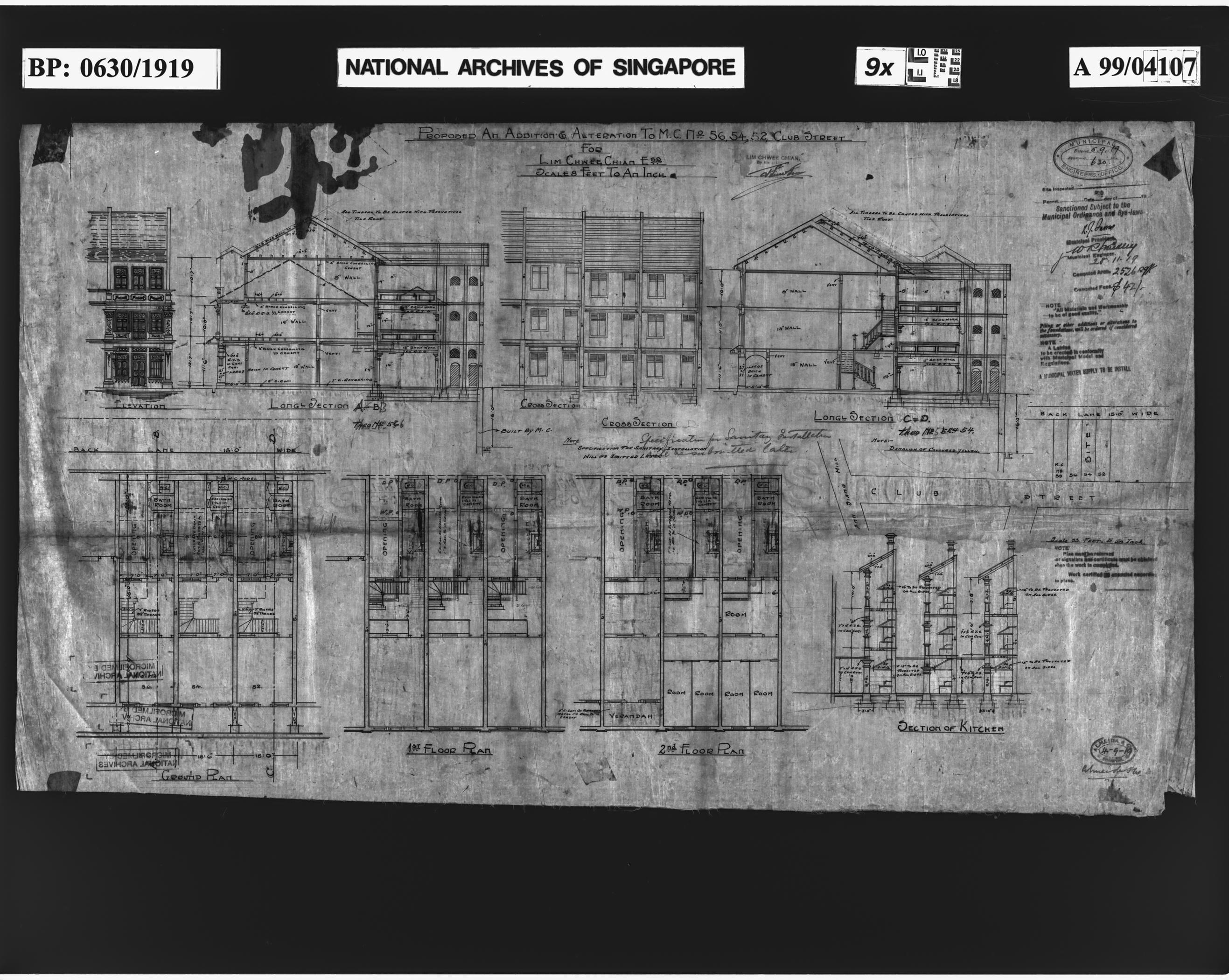ADDITIONS AND ALTERATIONS TO 52, 54 AND 56 CLUB STREET ( …