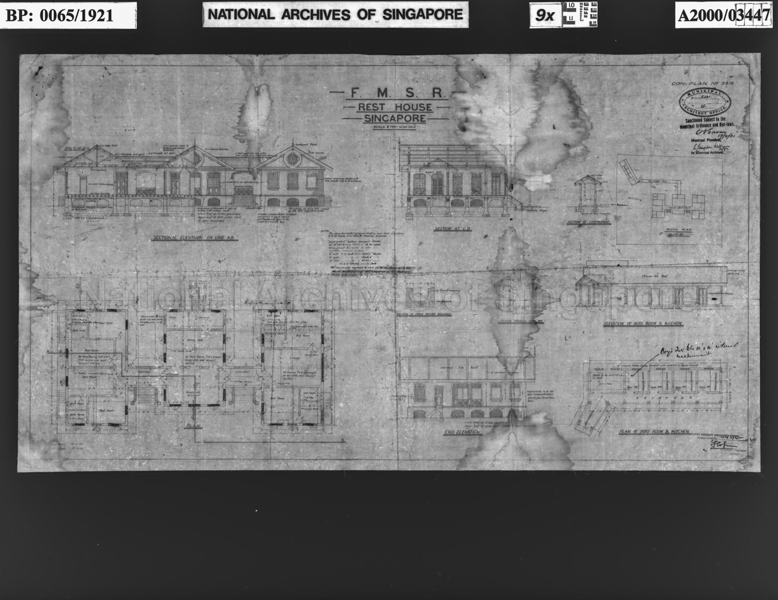 FEDERATED MALAY STATES RAILWAYS - RAILWAY REST HOUSE