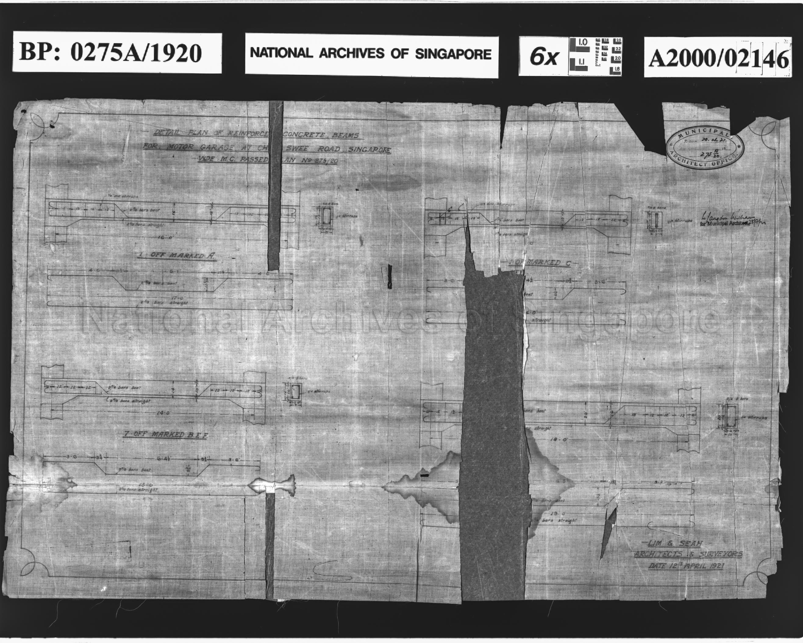 DETAIL OF REINFORCED CONCRETE BEAMS FOR MOTOR GARAGE UNDER  …