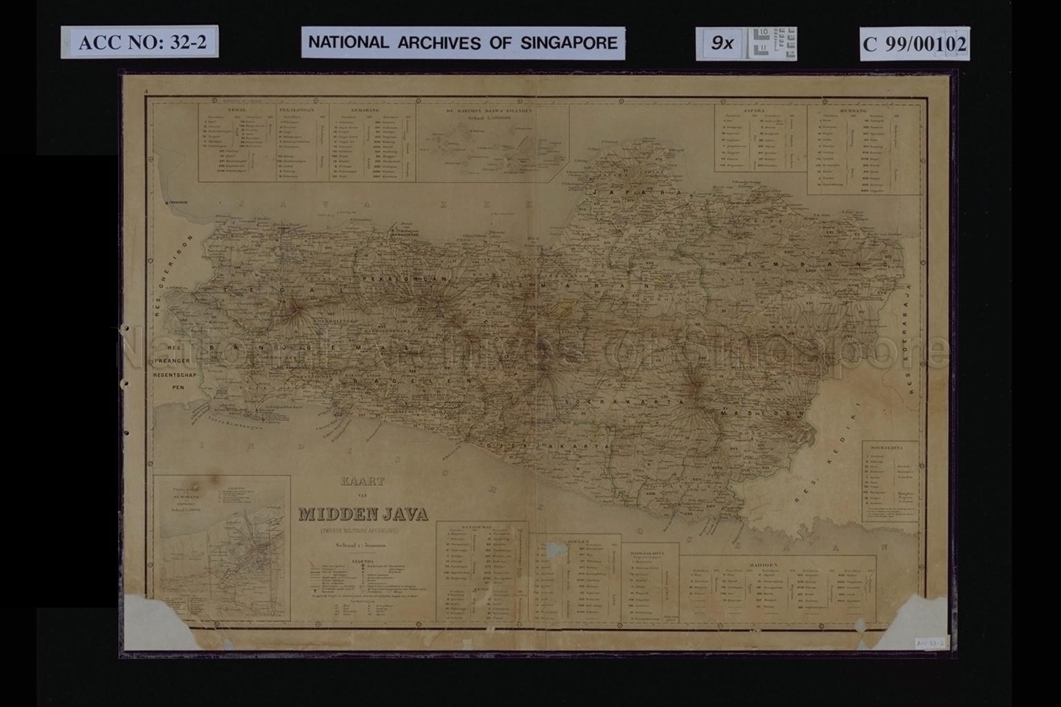 Kaart Van Midden Java (Tweede Militaire Afdeeling)