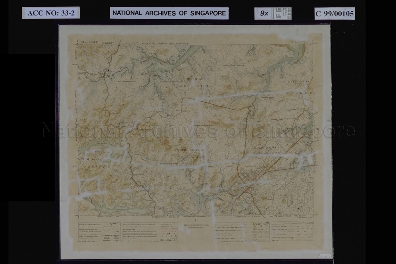Singapore Sheet No. 7: Mukim Number: XIII Sembawang, XIX  …