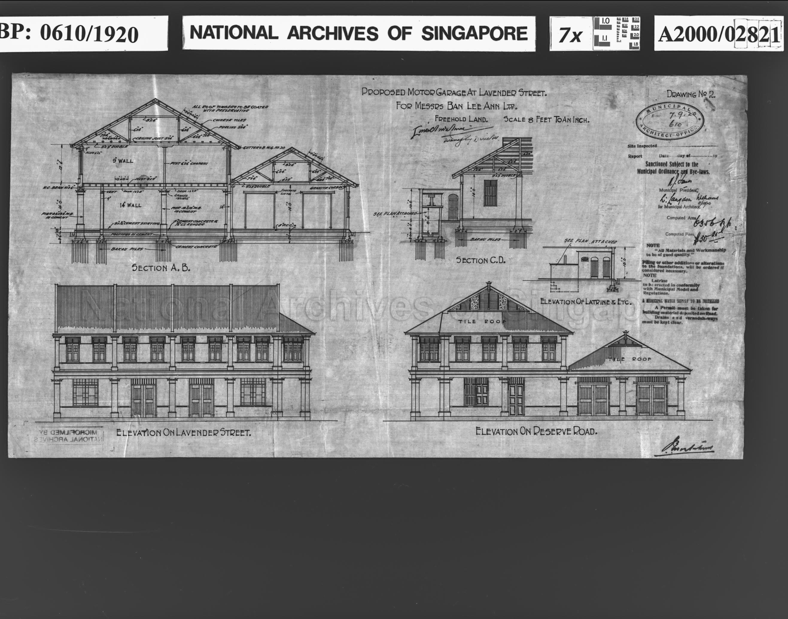 MOTOR GARAGE - DRAWING NO 2